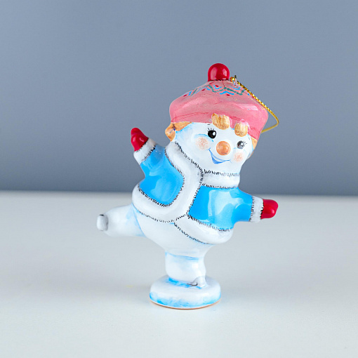 Снеговик - девочка на коньках