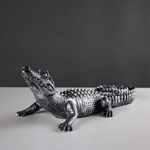 Статуэтка "Крокодил" (Античное серебро)