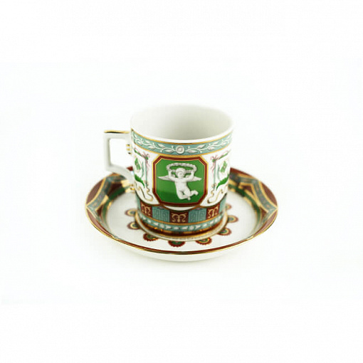 Чашка с блюдцем чайная Гербовая "Античный"